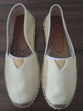 Women's Viscata Barcelona Canvas Yellow Espadrilles Size 36 Handcrafted In Spain